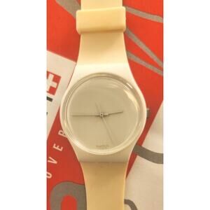 1987 Vintage Swatch watch WHITE OUT GW107 New old stock with case and battery